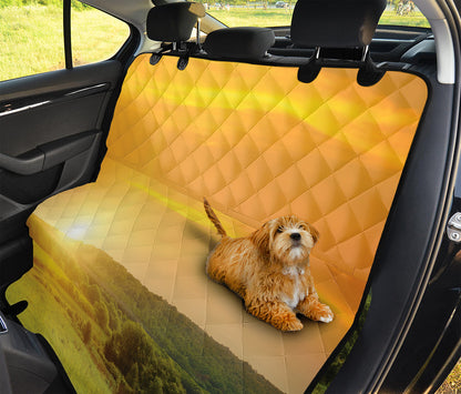 Sunrise Field Print Pet Car Back Seat Cover