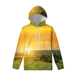 Sunrise Field Print Pullover Hoodie