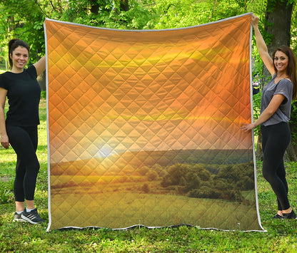Sunrise Field Print Quilt