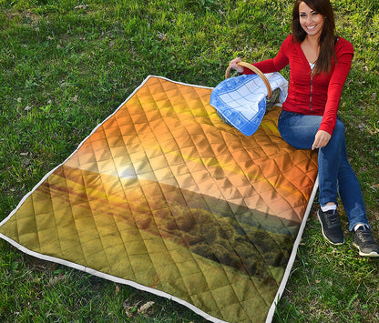 Sunrise Field Print Quilt