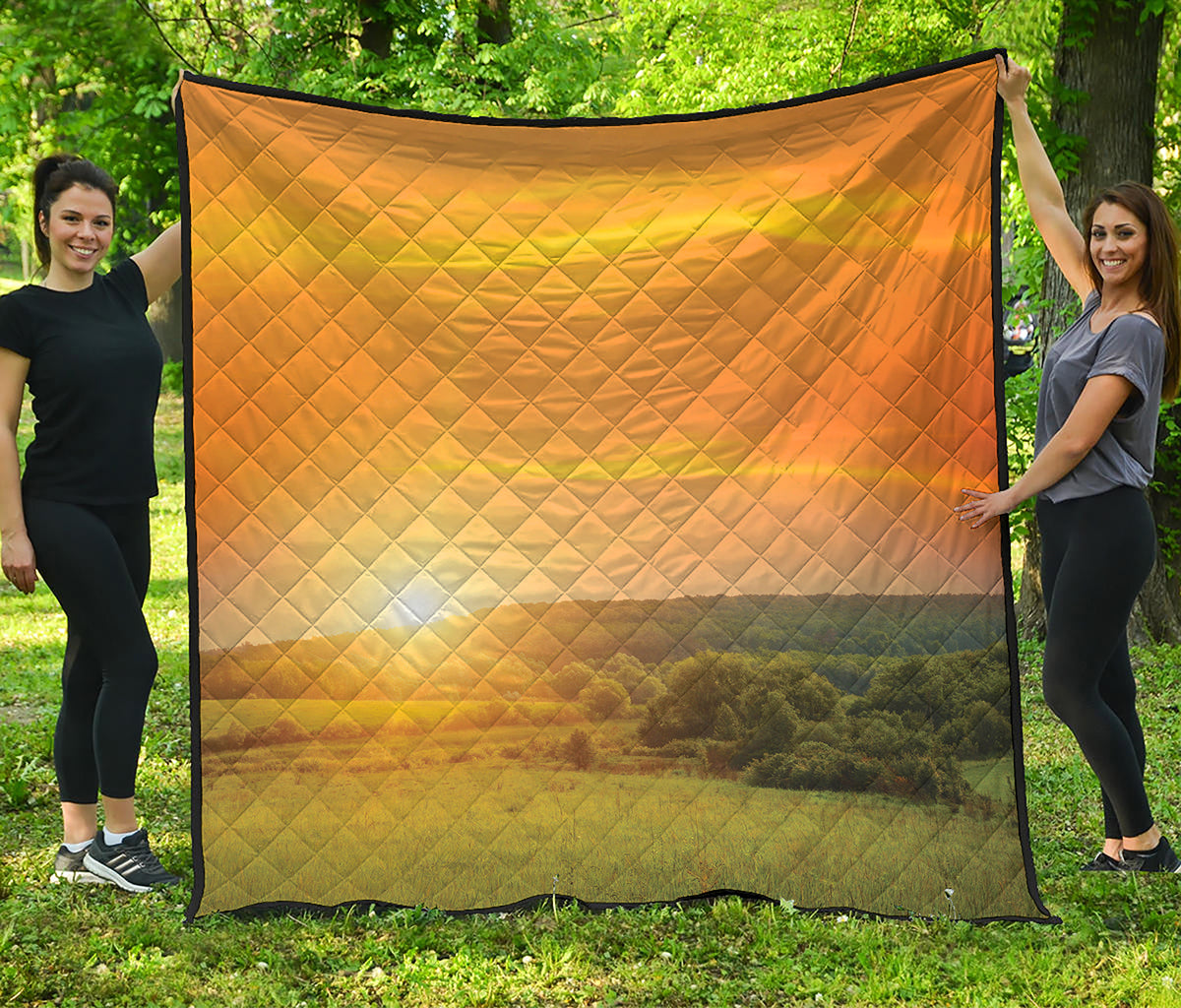 Sunrise Field Print Quilt