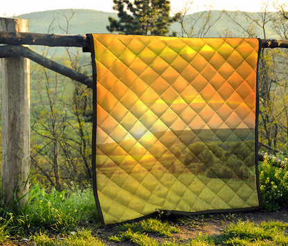 Sunrise Field Print Quilt
