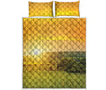 Sunrise Field Print Quilt Bed Set