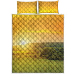 Sunrise Field Print Quilt Bed Set