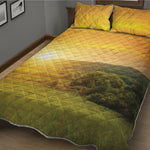 Sunrise Field Print Quilt Bed Set