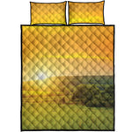Sunrise Field Print Quilt Bed Set