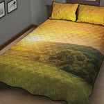 Sunrise Field Print Quilt Bed Set