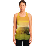 Sunrise Field Print Women's Racerback Tank Top