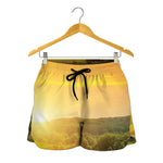 Sunrise Field Print Women's Shorts