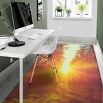 Sunrise Forest Print Area Rug