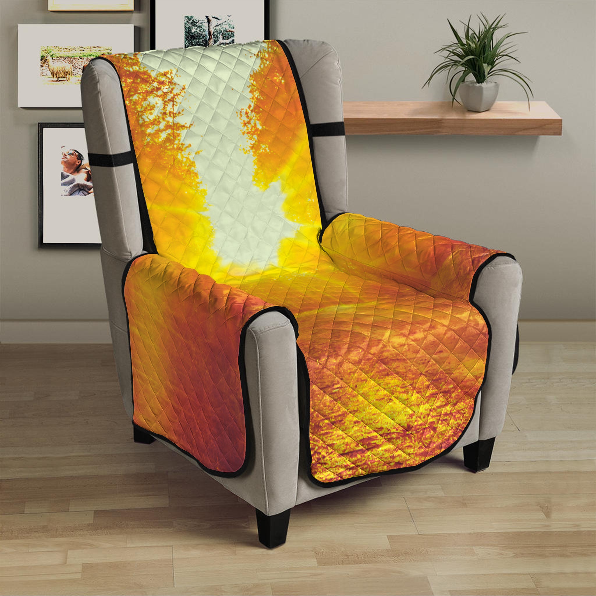 Sunrise Forest Print Armchair Protector