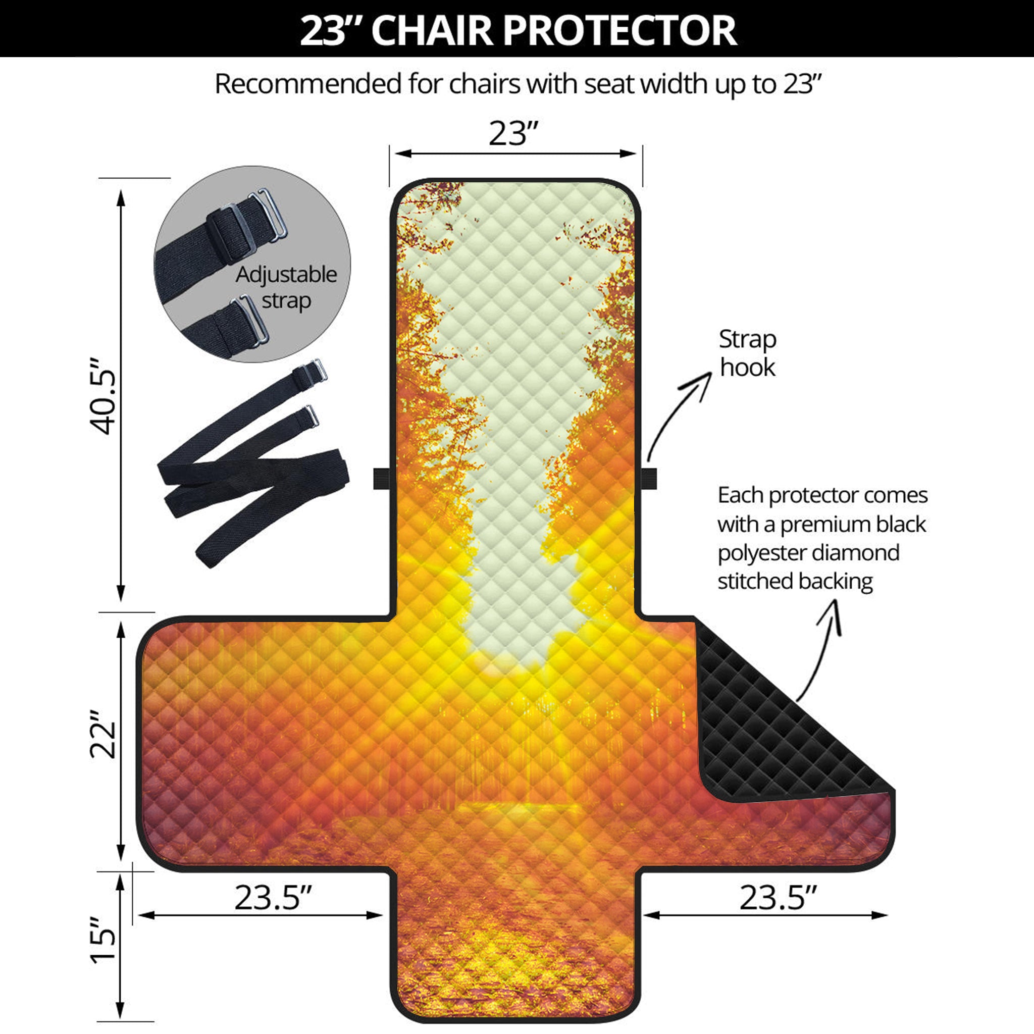 Sunrise Forest Print Armchair Protector