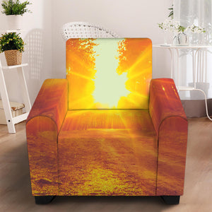 Sunrise Forest Print Armchair Slipcover