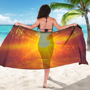 Sunrise Forest Print Beach Sarong Wrap