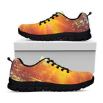 Sunrise Forest Print Black Sneakers
