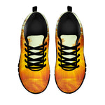 Sunrise Forest Print Black Sneakers