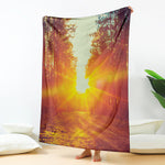 Sunrise Forest Print Blanket