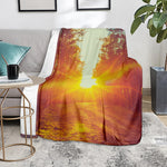 Sunrise Forest Print Blanket