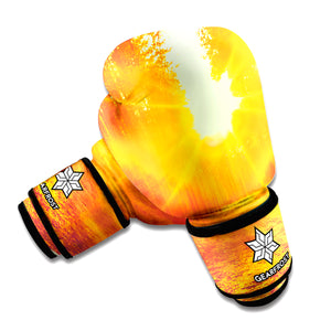 Sunrise Forest Print Boxing Gloves