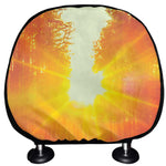 Sunrise Forest Print Car Headrest Covers
