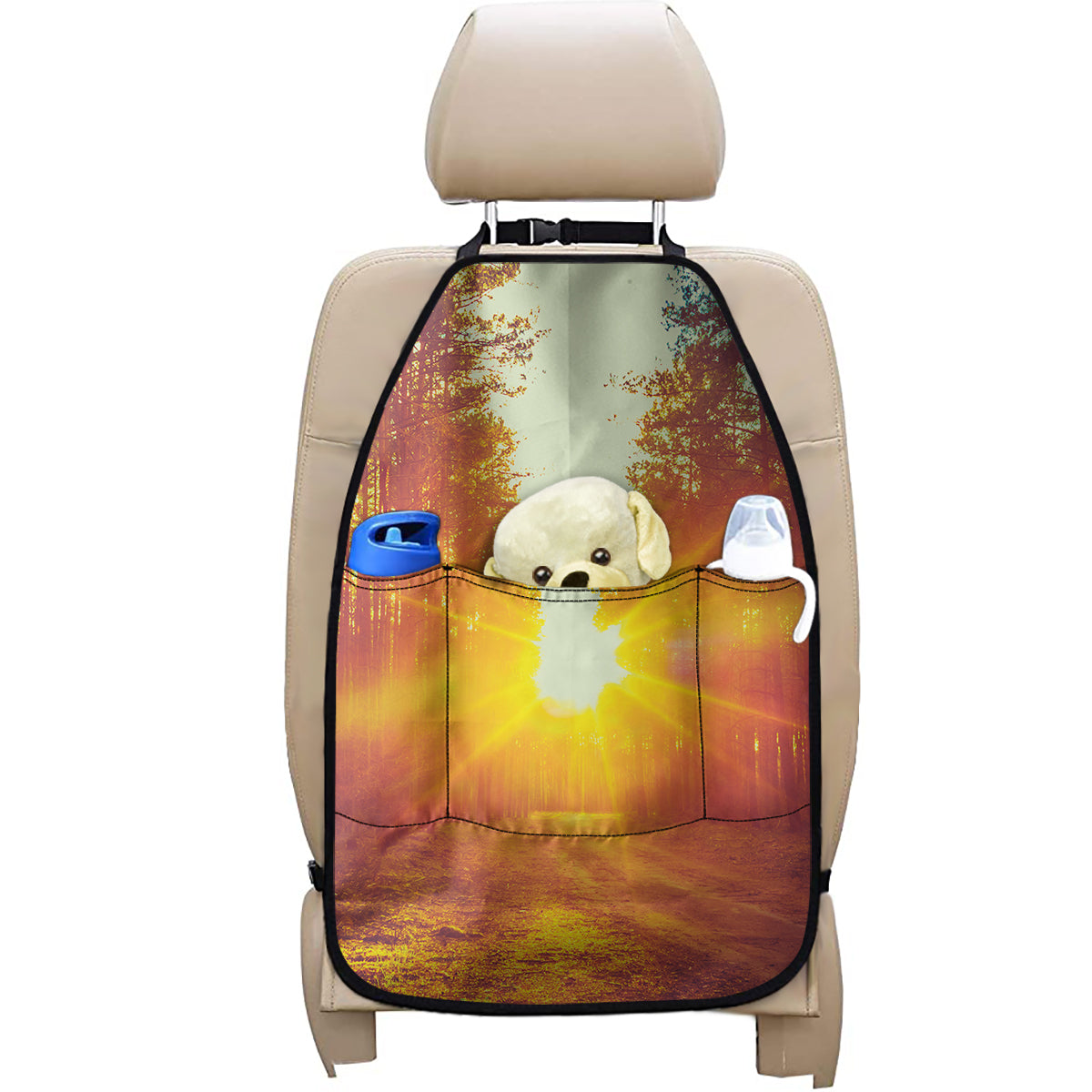 Sunrise Forest Print Car Seat Organizers