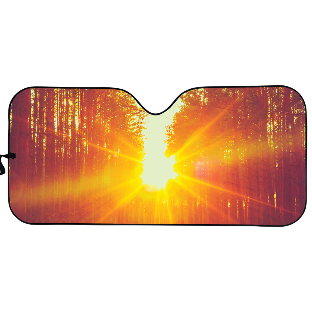Sunrise Forest Print Car Sun Shade