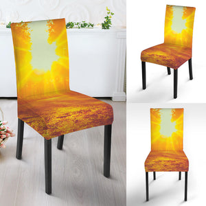 Sunrise Forest Print Dining Chair Slipcover