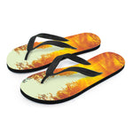 Sunrise Forest Print Flip Flops