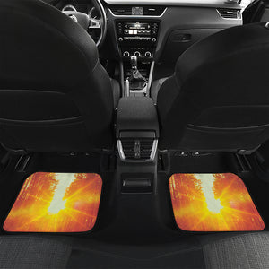 Sunrise Forest Print Front and Back Car Floor Mats