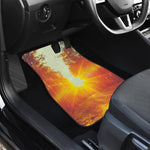 Sunrise Forest Print Front and Back Car Floor Mats