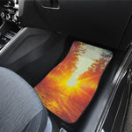 Sunrise Forest Print Front and Back Car Floor Mats