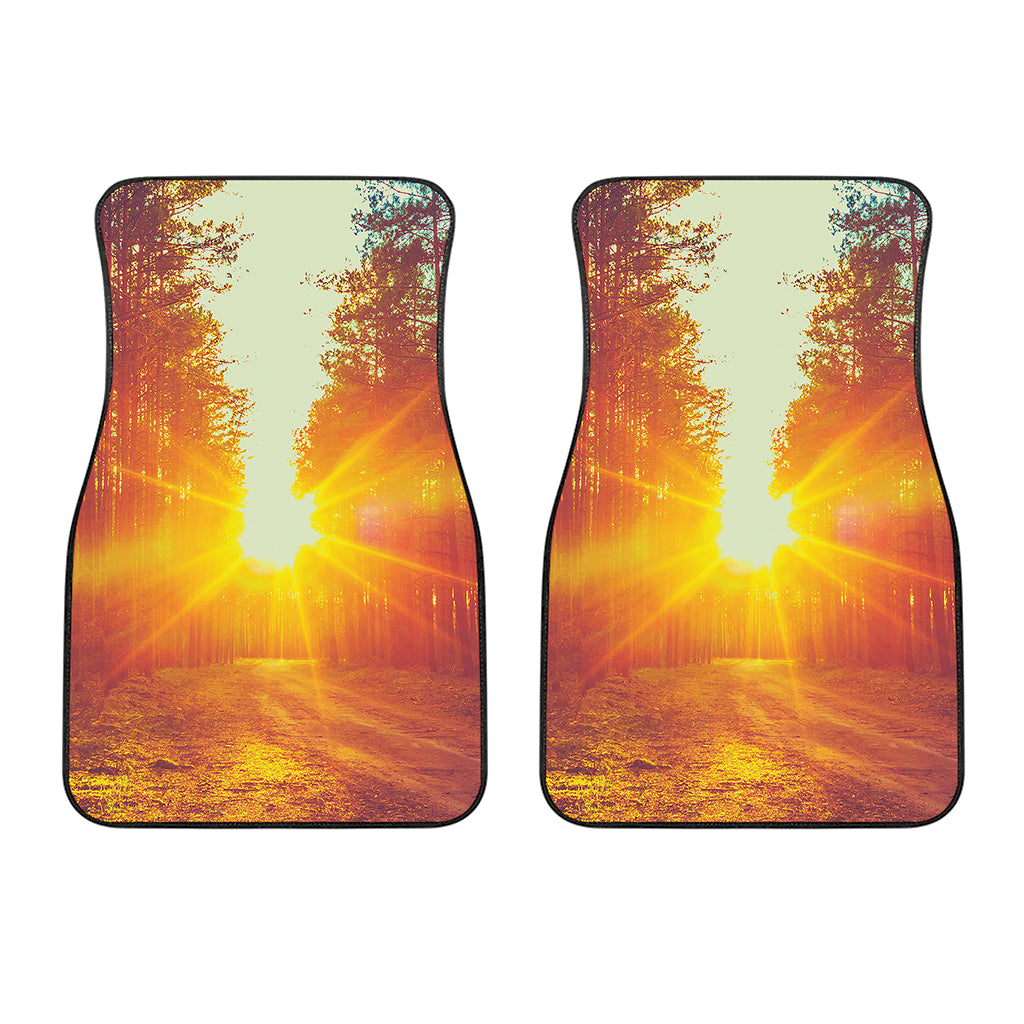 Sunrise Forest Print Front Car Floor Mats