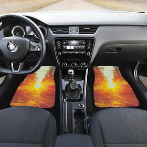 Sunrise Forest Print Front Car Floor Mats