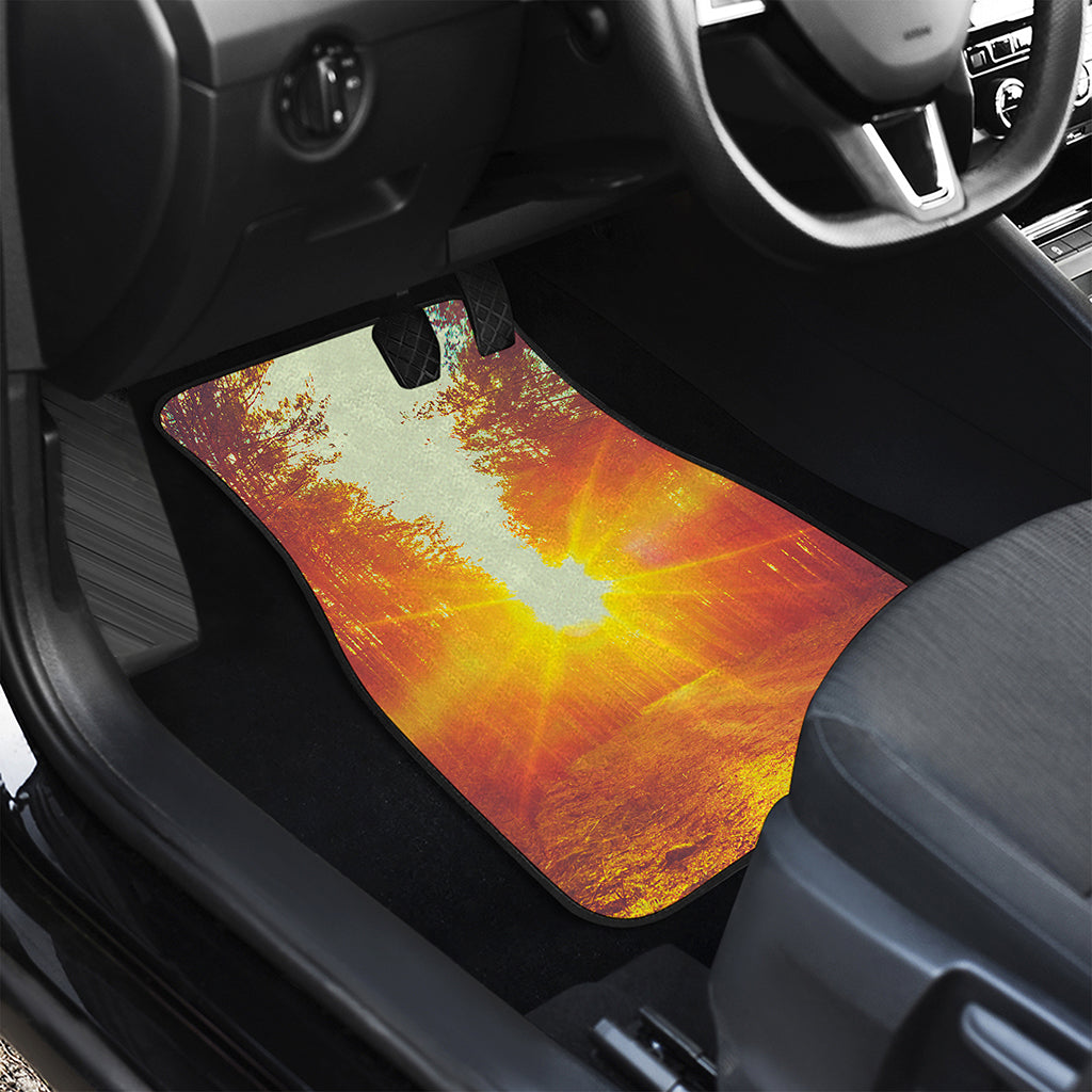 Sunrise Forest Print Front Car Floor Mats