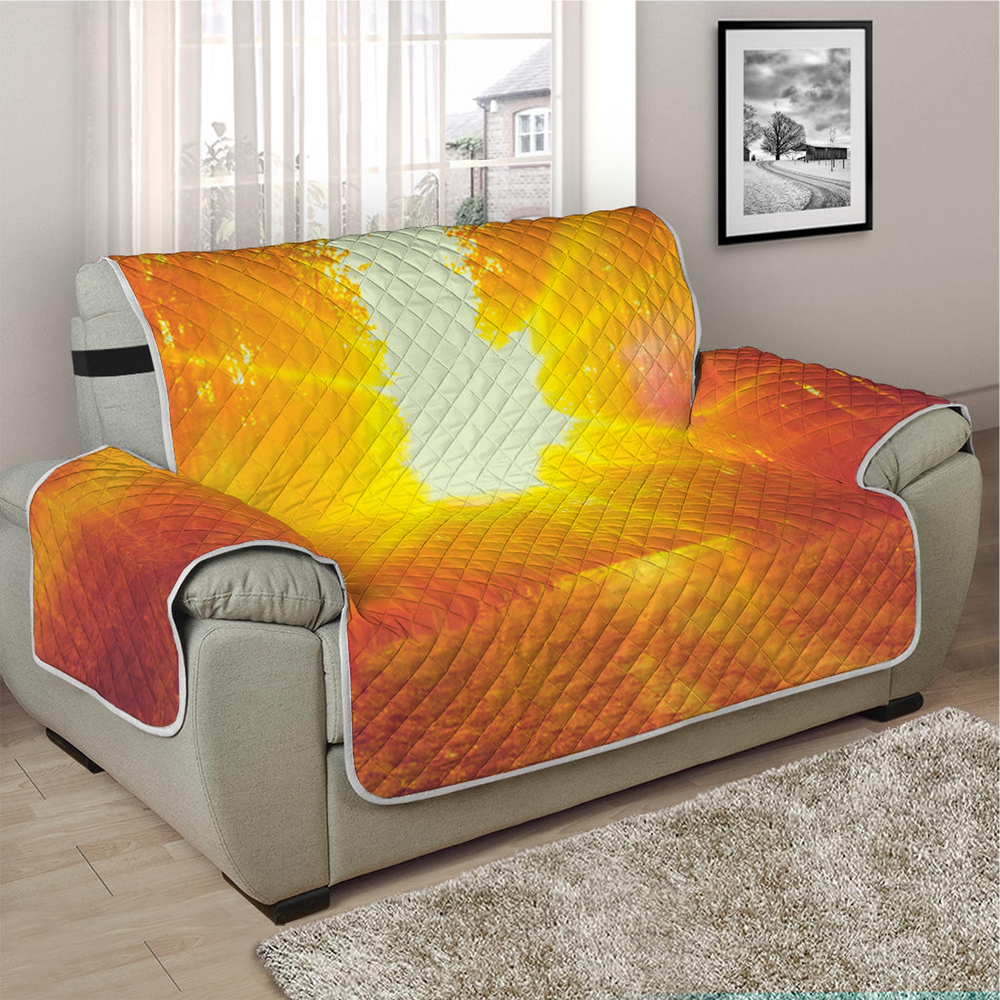 Sunrise Forest Print Half Sofa Protector