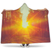 Sunrise Forest Print Hooded Blanket