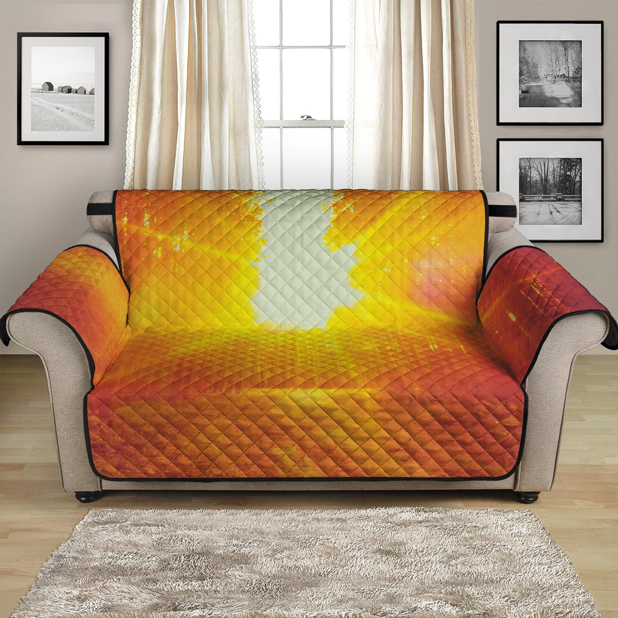 Sunrise Forest Print Loveseat Protector