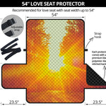 Sunrise Forest Print Loveseat Protector