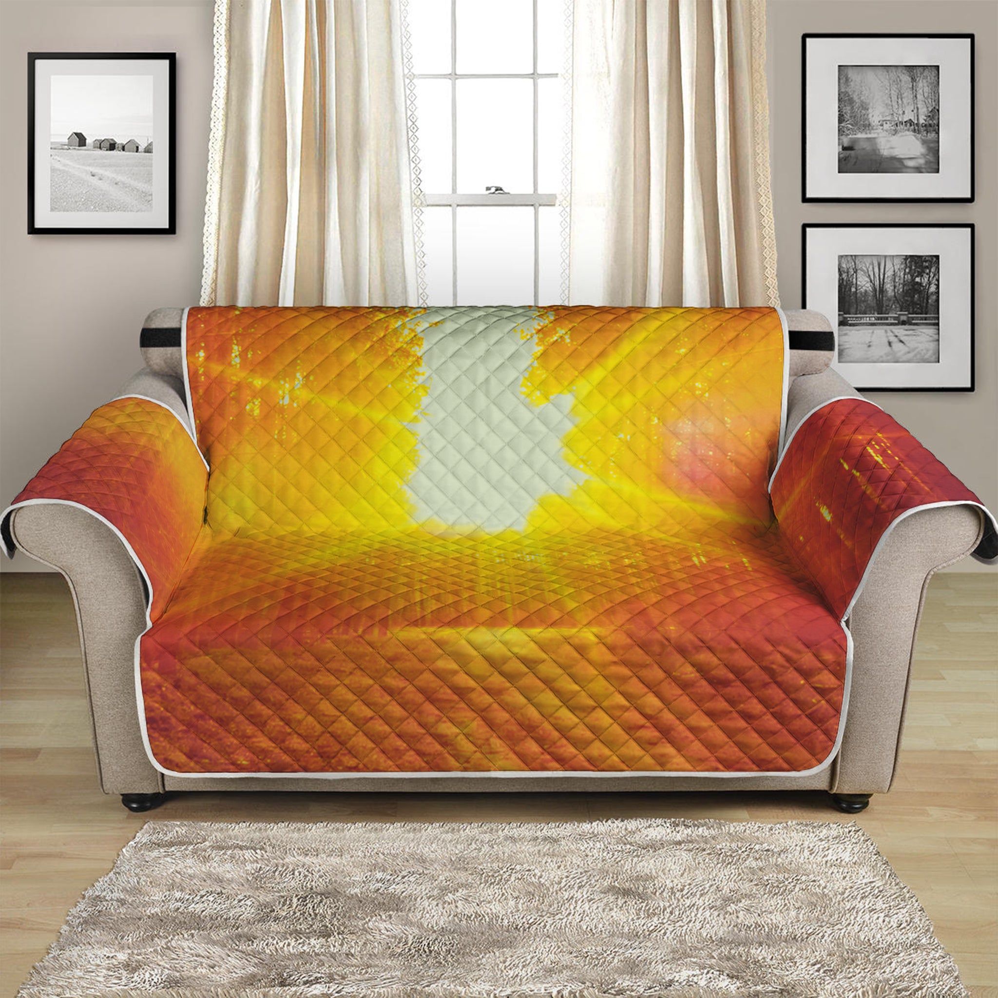 Sunrise Forest Print Loveseat Protector