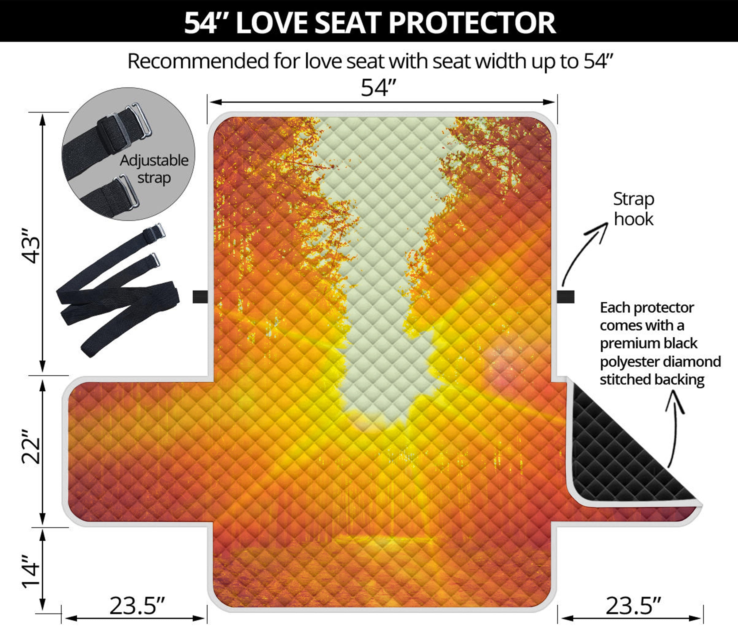 Sunrise Forest Print Loveseat Protector