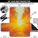 Sunrise Forest Print Loveseat Protector