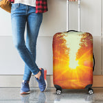 Sunrise Forest Print Luggage Cover
