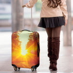 Sunrise Forest Print Luggage Cover