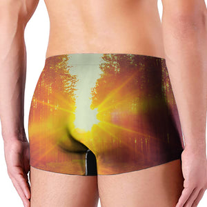 Sunrise Forest Print Men's Boxer Briefs