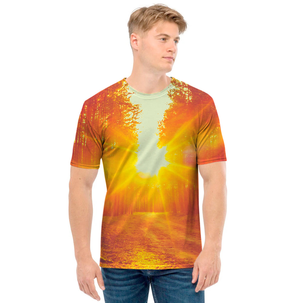 Sunrise Forest Print Men's T-Shirt