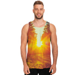 Sunrise Forest Print Men's Tank Top