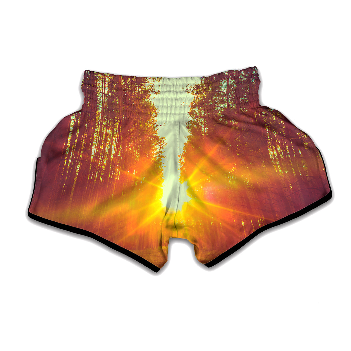 Sunrise Forest Print Muay Thai Boxing Shorts