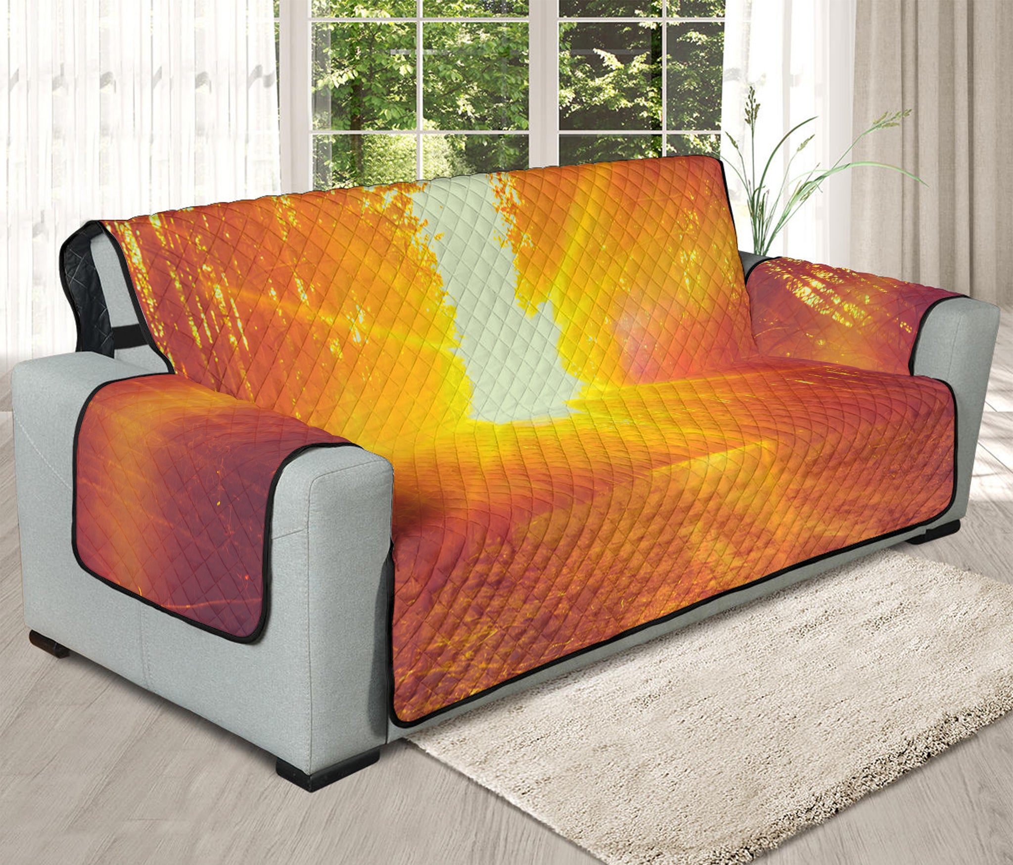 Sunrise Forest Print Oversized Sofa Protector