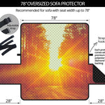 Sunrise Forest Print Oversized Sofa Protector