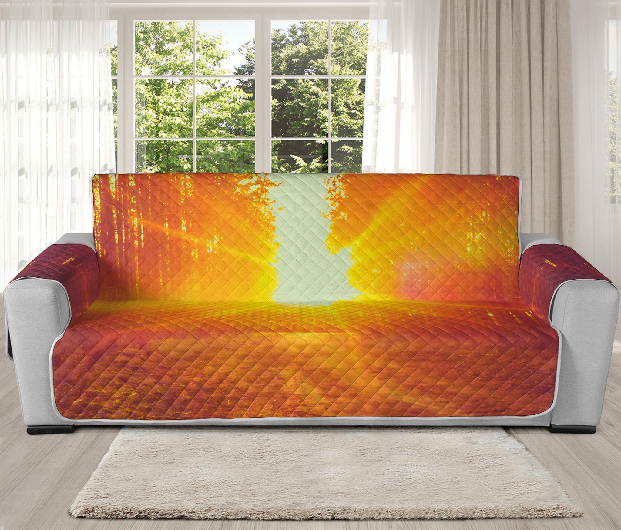 Sunrise Forest Print Oversized Sofa Protector